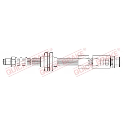 Immagine di QUICK BRAKE 35.902 Tubi Freno 386mm M10x1 con filettatura interna, esterna VOLVO: V50