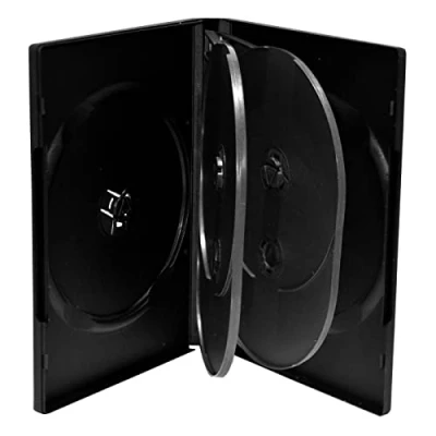 Immagine di 50 Custodie multiple Mediarange BOX16 187mm DVD 6 posti NERA con 2 inserti