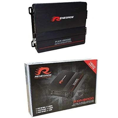 Immagine di 1 amplificatore RENEGADE RXA1800D RXA 1800 d monofonico classe canale 900 watt rms stabile a ohm max bass boost spl auto nero, pezzo