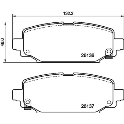 Immagine di HELLA 8DB 355 040 251 Kit pastiglie freno con segnalatore acustico usura accessori JEEP: Wrangler IV