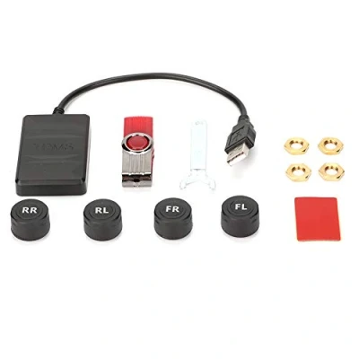 Immagine di TPMS Sensor Sistema di monitoraggio della pressione dei pneumatici USB per auto Allarme con sensore esterno la navigazione Android