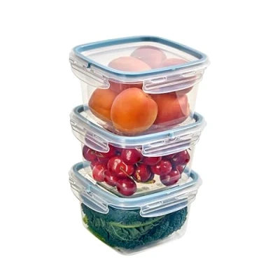 Immagine di Snips Set 3 PZ Contenitore Quadrato 1 Lt Per Cibi 4 Chiusure di Sicurezza 14,7 x 12 cm Made in Italy Bpa Free