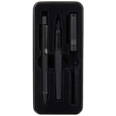 Immagine di Faber Castell 140579 Set regalo Hexo nero, con penna stilografica M e biro a rotazione B