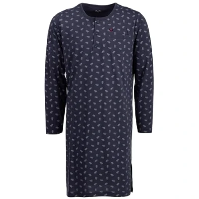 Immagine di Henry Terre Camicia da notte uomo, a maniche lunghe, con colletto alto, taglie M 3XL, antracite., L