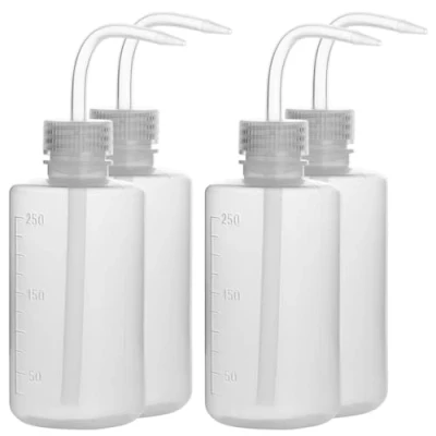 Immagine di stonylab 4 Pacchi 250 ml Bottiglie di Plastica da Spremere, in LDPE con Bocca Stretta, Squeeze Wash Bottle