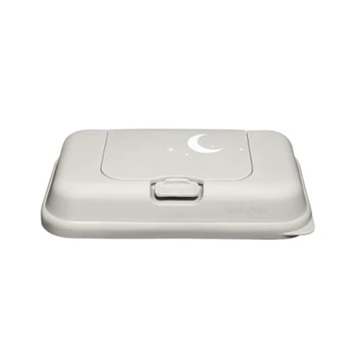 Immagine di funkybox FBTG44 Contenitore per salviette umide ToGo viaggi, con luna e stelle, colore: Beige sabbia opaco