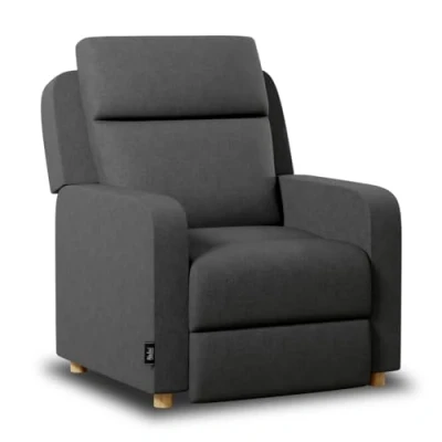 Immagine di Nalui Poltrona Relax One Fabric (77x87x95cm) con Apertura Push Manuale e Struttura Rinforzata. Reclinabile 160º Rivestita in Tessuto Grigio Antracite
