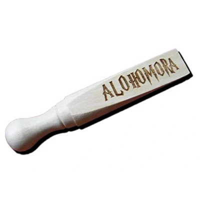 Immagine di FastCraft Fermaporta in alluminio con scritta wizard, inglese, idea regalo per la casa