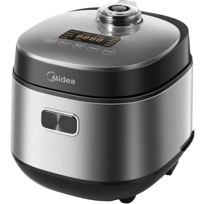 Immagine di Midea Cuocere riso con 9 funzioni, 2 l, 8 tazze, per 1 3 persone, tecnologia di riscaldamento avanzata, 30 minuti Quick Rice, rivestimento antiaderente, mantiene caldo 24 ore e timer Inserto
