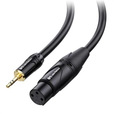 Immagine di Cable Matters (1/8 di pollice cavo sbilanciato da 3,5 mm a XLR 0,9 m maschio femmina (cavo mm, 1/8, 1/8 XLR)