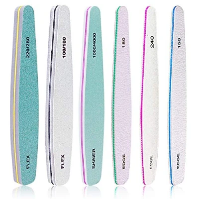 Immagine di Lima Unghie Professionale 6 pezzi Manicure Buffer Disponibilità Double Sided per in Cristallo Naturale Acrilico