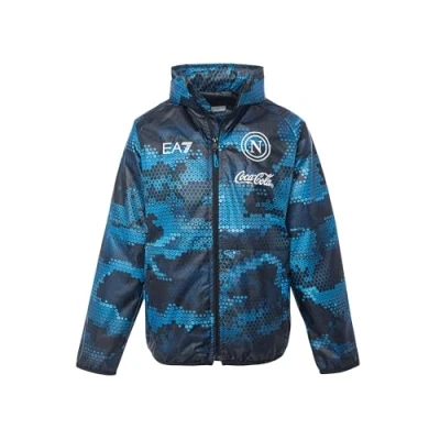 Immagine di SSC NAPOLI Giacca Antivento Azzurro, EA7 Prodotto Ufficiale, Softshell Calcio 2024/2025 6 anni