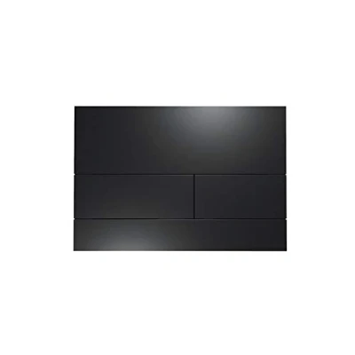 Immagine di TECE 9240833 Square II Placca di Comando per WC (Colore Nero Opaco, Tecnologia a Due quantità, Utilizzabile dall&#039;alto e dal Davanti)