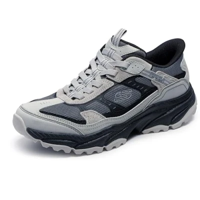 Immagine di Skechers Vivavoce Slip in Vigor a, Scarpe da Ginnastica Uomo, Grigio Tessile Sintetico Nero Trim, 41 EU