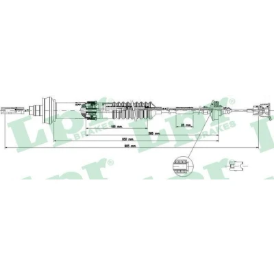 Immagine di LPR C0156C Cavo Frizione con regolazione automatica PEUGEOT: 206 Hatchback, SW