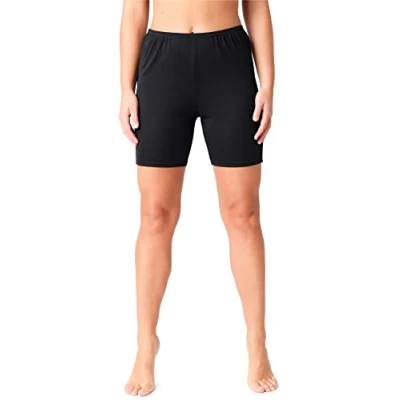 Immagine di Bellivalini Donna Pantaloncini in Seta e Viscosa Corti BLV50 269 (Nero, XXL)