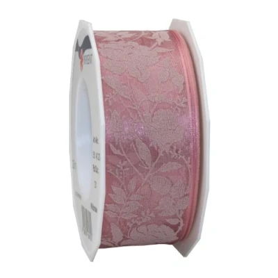 Immagine di Präsent Nastro cablato, Organza, Bianco, 40 mm Width, 20 m Length, unità