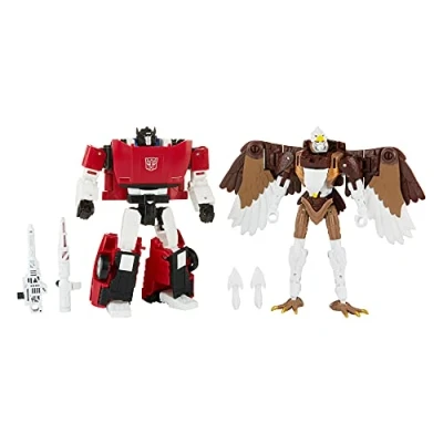 Immagine di Transformers Giocattoli Generations Kingdom Battle Across Time Collection Deluxe Class WFC K42 Sideswipe &amp; Maximal Skywarp, età 8 in su, F1208