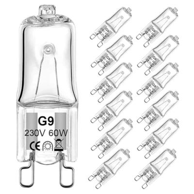Immagine di SGEPLED Lampadine Alogene G9 Luce Forno 60W del Resistenti Al Calore Da 300C Lampadina 230V Bianco Caldo 2700K Dimmerabile Per E Microonde, Confezione 12
