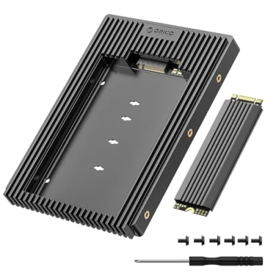 Immagine di ORICO Adattatore disco rigido M.2 NGFF a 3,5 SATA HDD, telaio di montaggio del convertitore per chiave SSD B+M Key in 2230/ 2242/ 2260/ 2280 (D2NS)