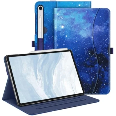 Immagine di FINTIE Custodia per Samsung Galaxy Tab S9 FE 10.9 Pollici/Tab 11 Pollici 2023 Multi angli Protettiva Case con Tasca Auto Sveglia/Sonno, Starry Sky