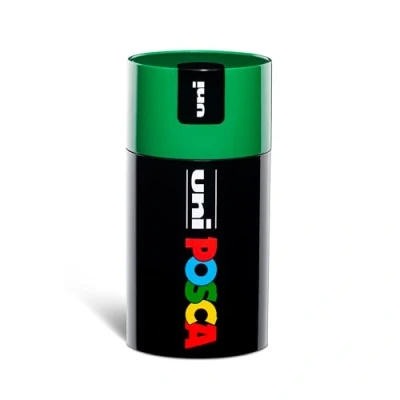 Immagine di Posca Uniposca Set Completo con 18 Pennarelli Acrilici Assortiti, Punta Media 2,5 mm Colori per Bambini e Artisti Uni Validi come Tessuti, Legno Altro, in Box Regalo Verde