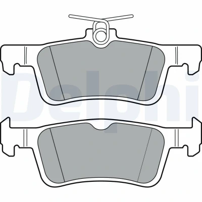 Immagine di DELPHI LP3369 Kit pastiglie freno Non predisposto per contatto segnalazione usura con lamierino anticigolío senza accessori FORD: FIESTA 7