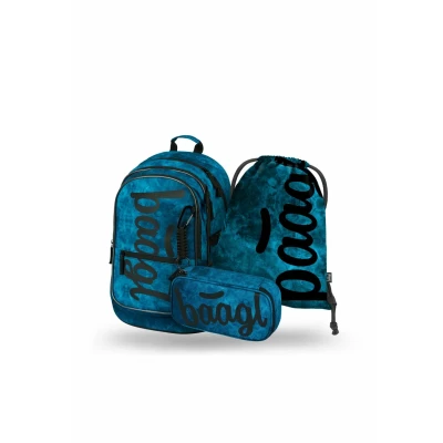 Immagine di Baagl Set di 3 zaini per la scuola elementare, folk, zaino con cintura toracica, ergonomico (Ocean), ocean, Einheitsgröße
