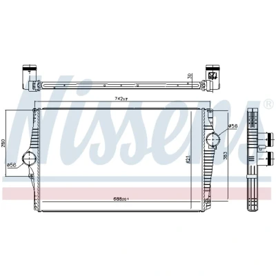 Immagine di NISSENS 96601 Intercooler VOLVO: XC90 I