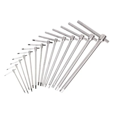 Immagine di Beta 951/S14 Chiavi a T con Tre Estremità Maschio Esagonale Cromate, 14 Pezzi, Acciaio Resistente, Ideale per Sviluppare Coppie Elevate