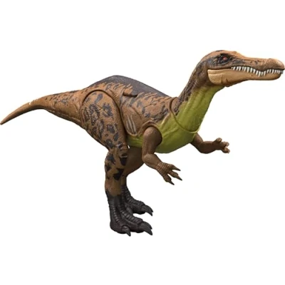 Immagine di Mattel Jurassic World Chaos Theory Gigantic Trackers Suchomimus Dinosauro Action Figure, Grande Specie Giocattolo con Thrash Attack &amp; Chomp, Gioco Digitale