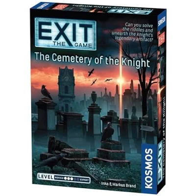 Immagine di Thames &amp; Kosmos EXIT: The Cemetery Of Knight Level: 3/5 Unique Escape Room Game 1 4 Players Puzzle Solving Strategy Board Games for Adults Kids, Ages 12+ 692876