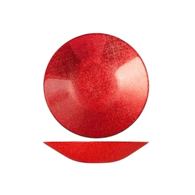 Immagine di H&amp;h set 6 piatti fondi regent rosso glitter cm22