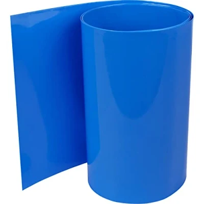 Immagine di ISOLATECH Tubo termorestringente in PVC a metraggio blu senza adesivo Misura piatta 40mm (Ø25,5mm) 1 metro 2:1 Set per l&#039;isolamento di batterie 18650 non etichettato (Ø25,5mm metro)