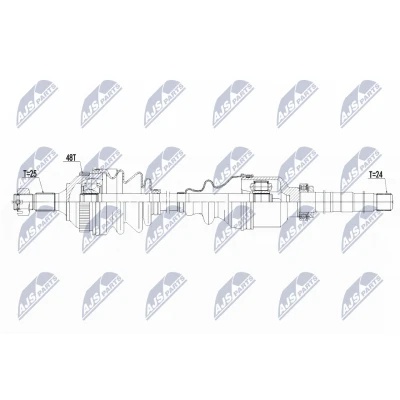 Immagine di NTY NPW CT 059 Albero motore / Semiasse Assale anteriore Dx 868 CITROËN: Xsara Picasso, Berlingo First I, Hatchback