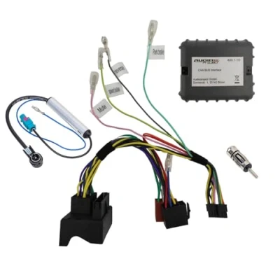 Immagine di Audioproject A400.2 10 Adattatore Can Bus per Audi VW Golf 5 6 Passat Touran Skoda Seat incl. Radio 2 adattatori Antenna Fakra DIN e ISO