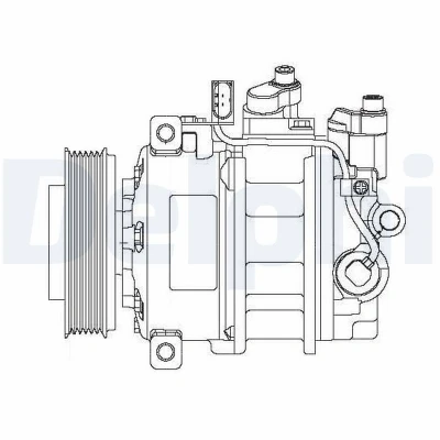 Immagine di DELPHI CS20475 compressore Aria Condizionata 7SEU17 PAG 46 con olio AUDI: Q7, VOLKSWAGEN: Touareg I