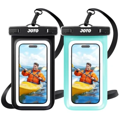 Immagine di JOTO Custodia Impermeabile Smartphone 30M/IPX8, Universale Cover Subacquea per iPhone 15 14 13 12 11 Pro Max Plus XS XR X 8 Galaxy S23 S22 S21 S20 Fino a 7&quot; 2 Pezzi