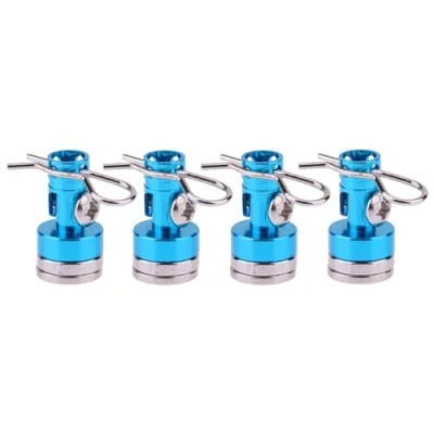 Immagine di Kiudduy Blu Invisibile Magnetico Auto Shell Colonna In Metallo, di Fissaggio RC per 1/10 Assiale SCX10 TRX4 D90 Redcat