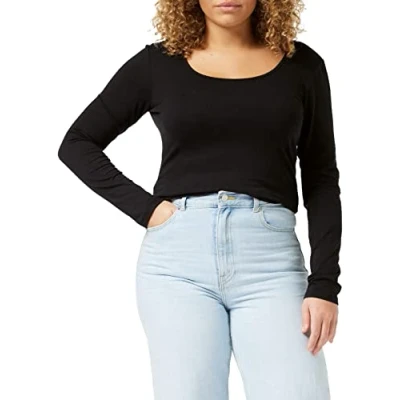 Immagine di Vero Moda Vmmaxi My Soft Uneck Ga Noos, Maglia A Maniche Lunghe Donna, Nero (Black, L