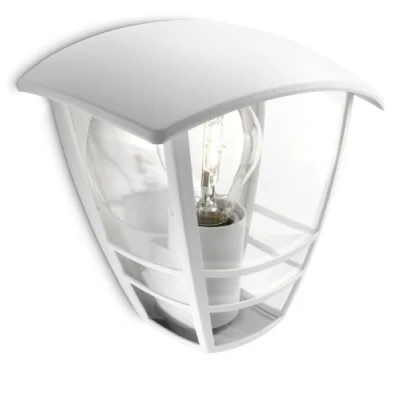 Immagine di Philips LED Creek Lampada da Parete Esterno, Lanterna Luce Diffusa, Alluminio, Bianco