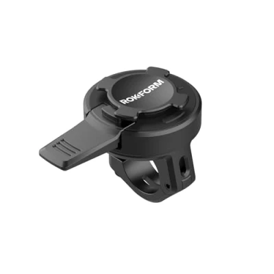 Immagine di Rokform Piccolo supporto per manubrio da 10 mm a 16 mm, design Twist Lock iPhone, Galaxy, custodie Pixel o adattatore universale (nero)