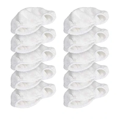 Immagine di Navaris Panni in microfibra per pulitore a vapore Set 10x panno pulire vetri interni auto Strofinacci ricambi 6x10cm Stracci lavabili bianco