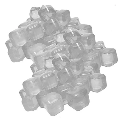 Immagine di trends4ever 50 cubetti di ghiaccio trasparenti per feste riutilizzabili in plastica