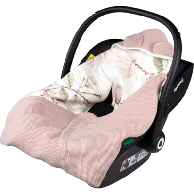 Immagine di lionelo TRAVEL SWADDLE BLANKET Coperta Pesante per Bebé 90x90 cm 100% Cotone Compatibile con Seggiolino Auto, Ovetto e Passeggino, Copertina Morbida Tutto l’Anno, Chiusura a Velcro