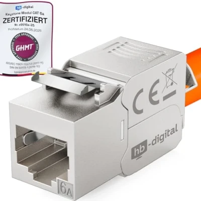 Immagine di hb digital CAT 6A Keystone Modulo RJ45 Jack Connettore 500 MHz 10Gbit/s Cavo Internet LSA per Patch Panel Ethernet LAN