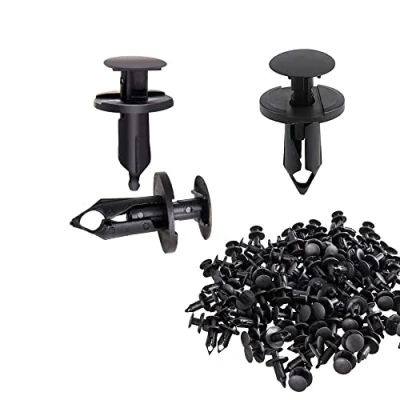 Immagine di rivetti in plastica, 120 pezzi plastica per auto, lip di fissaggio paraurti Auto clip Corpo fori, universale Rivetti.
