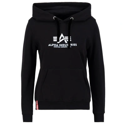 Immagine di Alpha Industries NEW Basic Felpa con cappuccio, Donna, Taglia: Large, Black