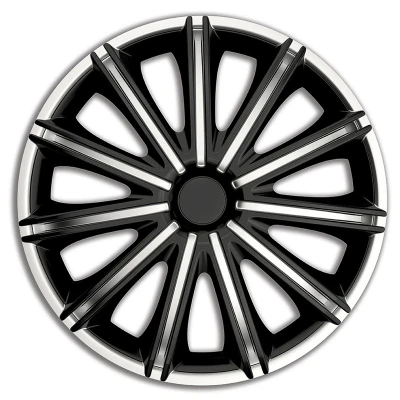 Immagine di AUTO STYLE Set di 4 Copricerchi Nero 16 Pollici Argento/Nero