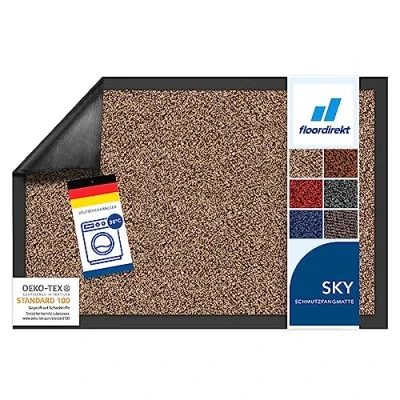 Immagine di Floordirekt Zerbino Rhine, lavabile e resistente, con retro antiscivolo, disponibile in diverse misure colori (nero ocra (mélange), 40 cm x 60 cm)